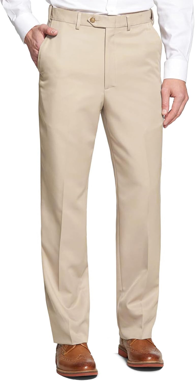 Men's Cozy Hidden Expandable Waist Dress Pants