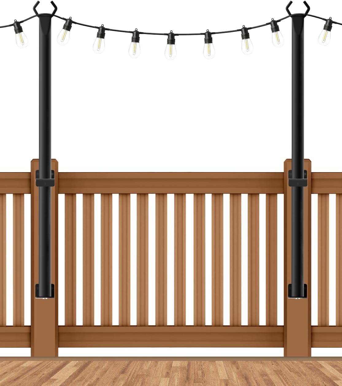 String Light Poles Outdoor String Light Pole with Hooks