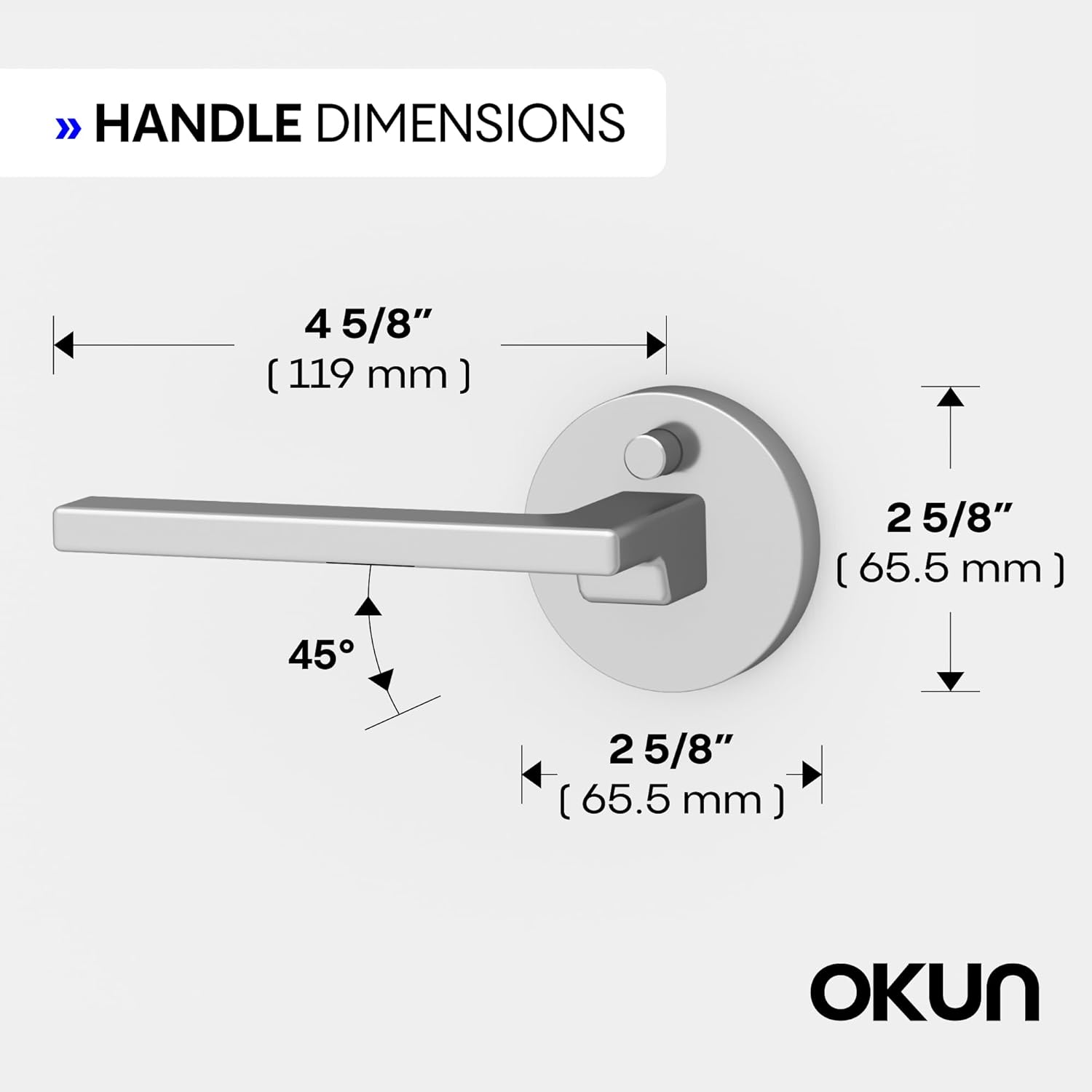 Bedroom Bathroom Privacy Lever Handle