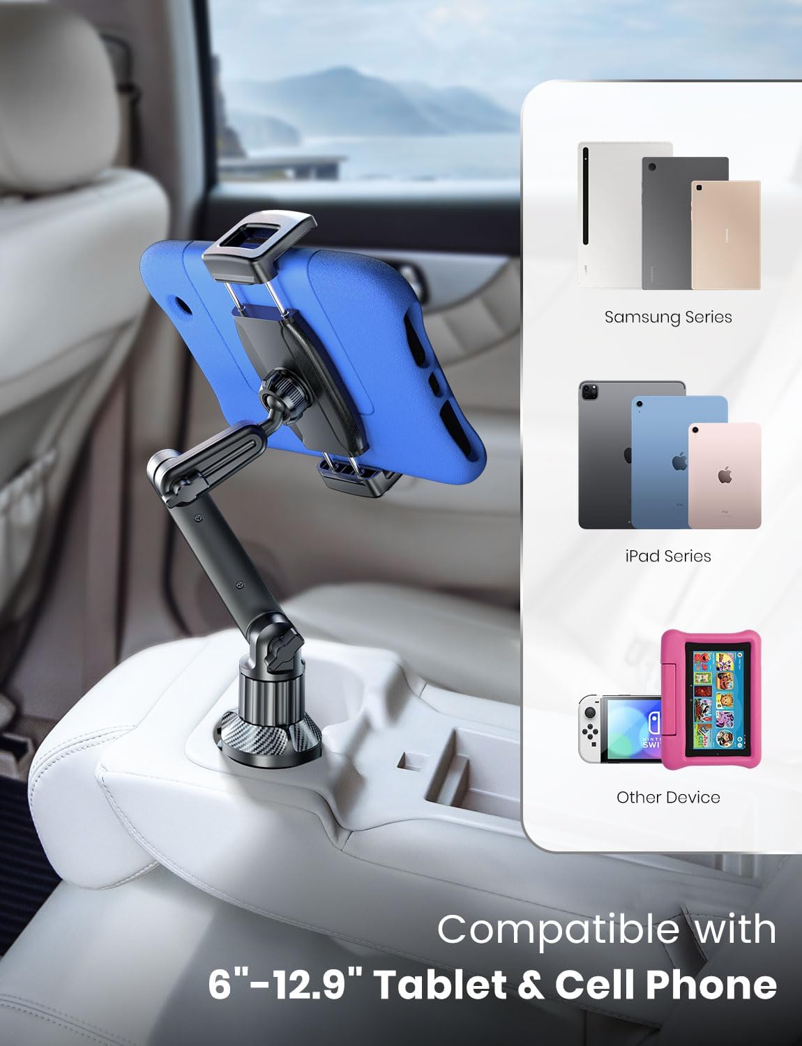 eSamcore Tablet Holder for Car for iPad Cup Holder
