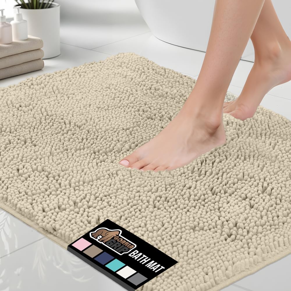 GORILLA GRIP Chenille Bath Rug