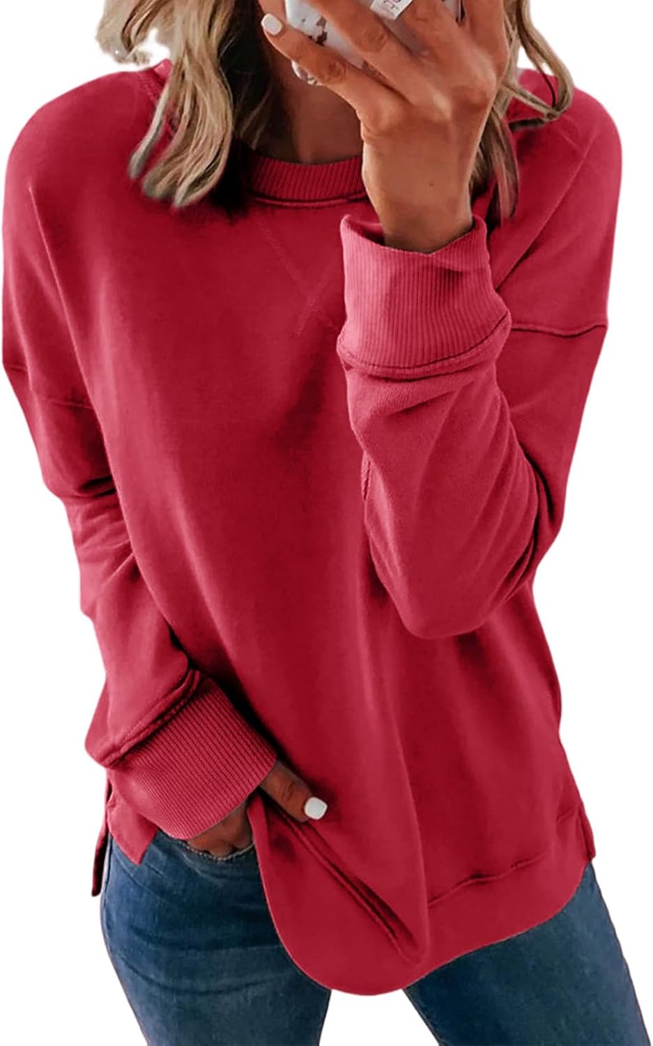 Casual Soft Long Sleeve Sweatshirt Women