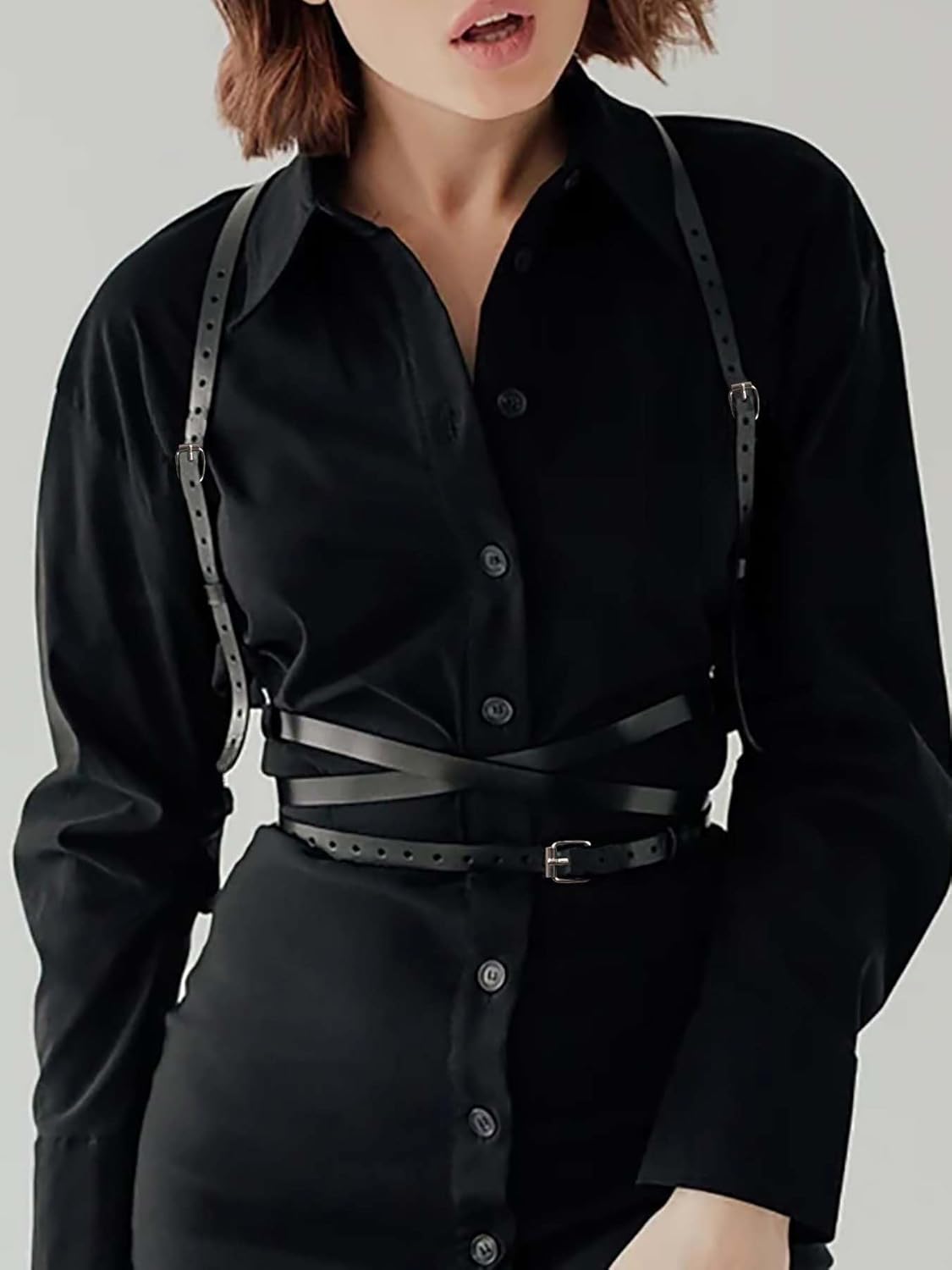 Women’s Punk Adjustable Waist Belt Harness