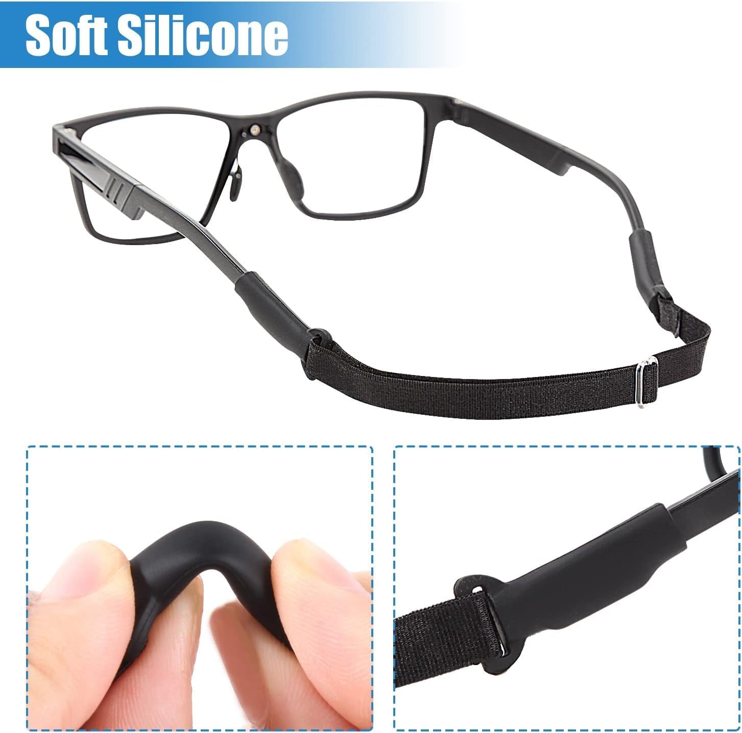Adjustable Glasses Straps No Tail Eyewear Retainer for Men