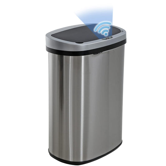 Kitchen Trash Can Automatic Stainless Steel