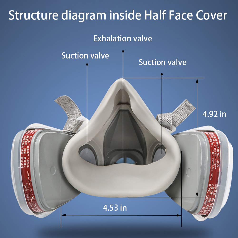 Respirator Reusable Half Face Cover Gas Mask