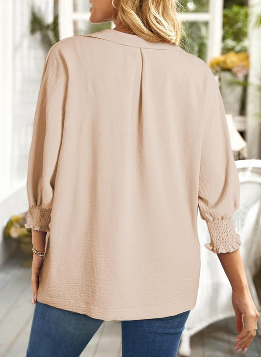 Dokotoo Women Blouses Dressy Casual V Neck