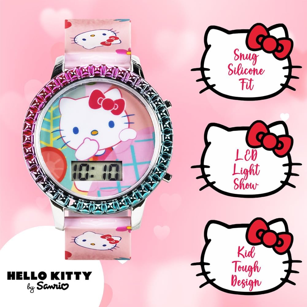 Accutime Sanrio Hello Kitty Girls' Digital LCD Quartz Watch