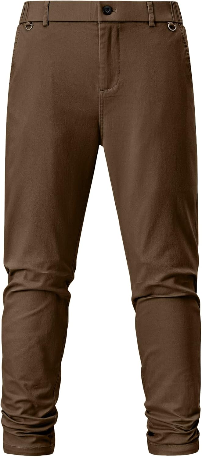 JMIERR Men's Chino Pants Casual Stretch Waist
