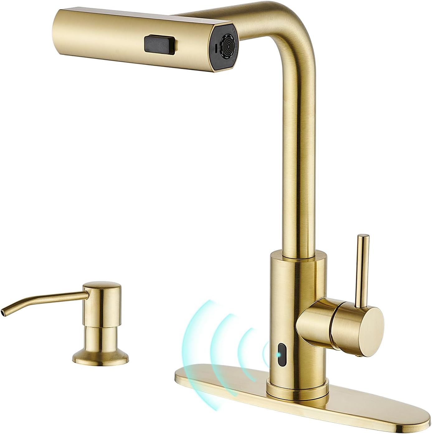 Brushed Nickel Kitchen Faucets with Pull Down Sprayer