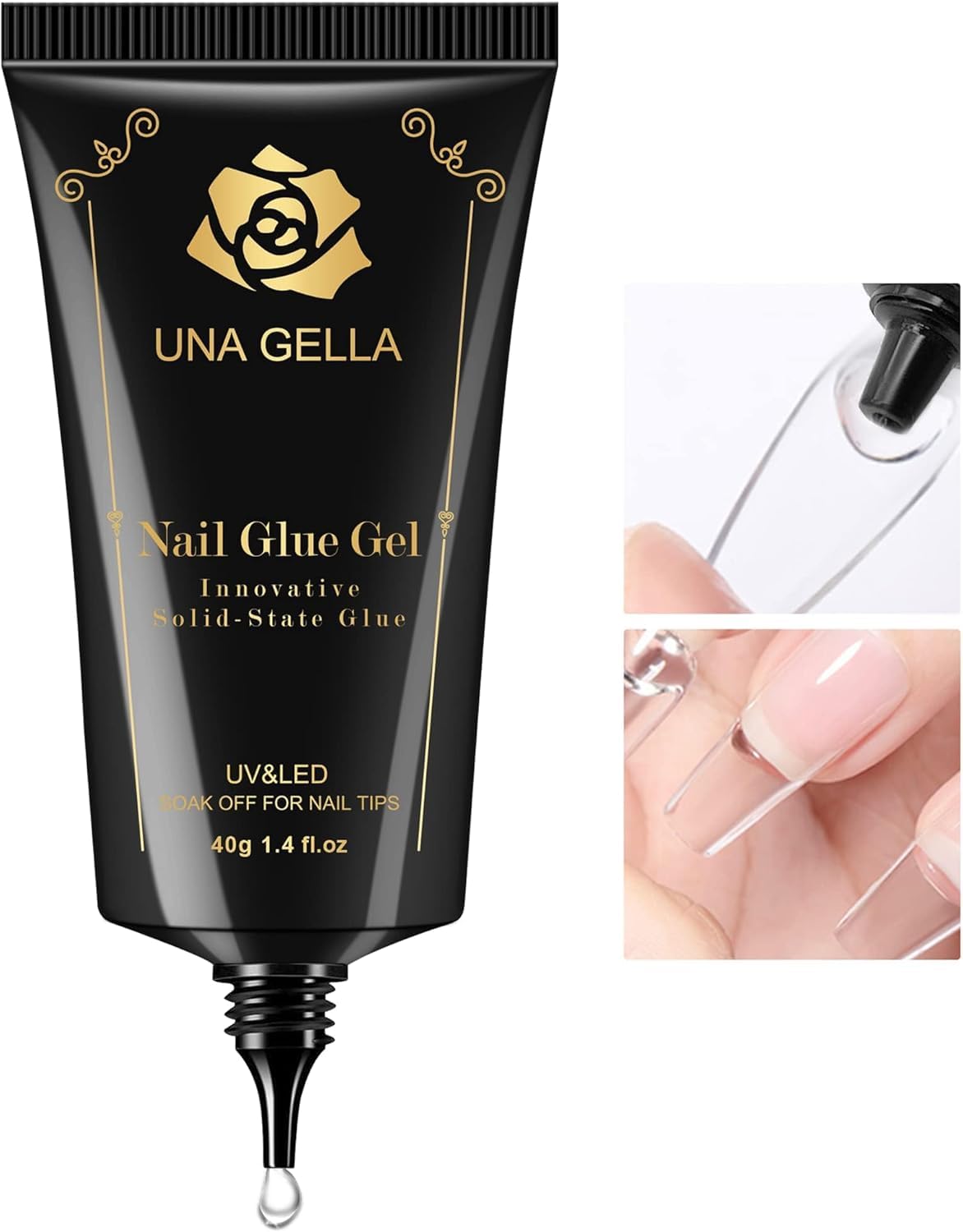 UNA GELLA Almond Gel Nail Tips