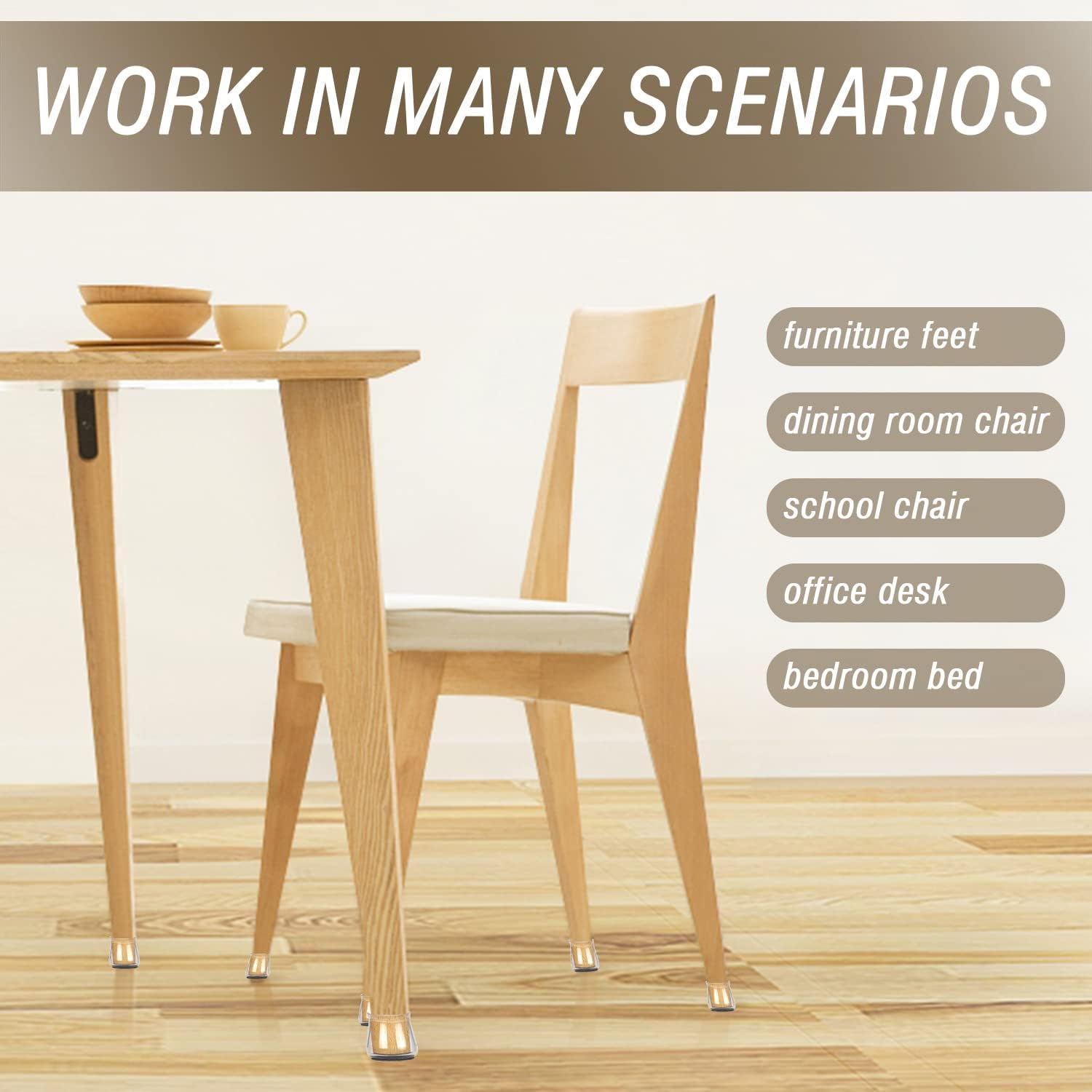 BUMACO 40Pcs Chair Leg Floor Protectors