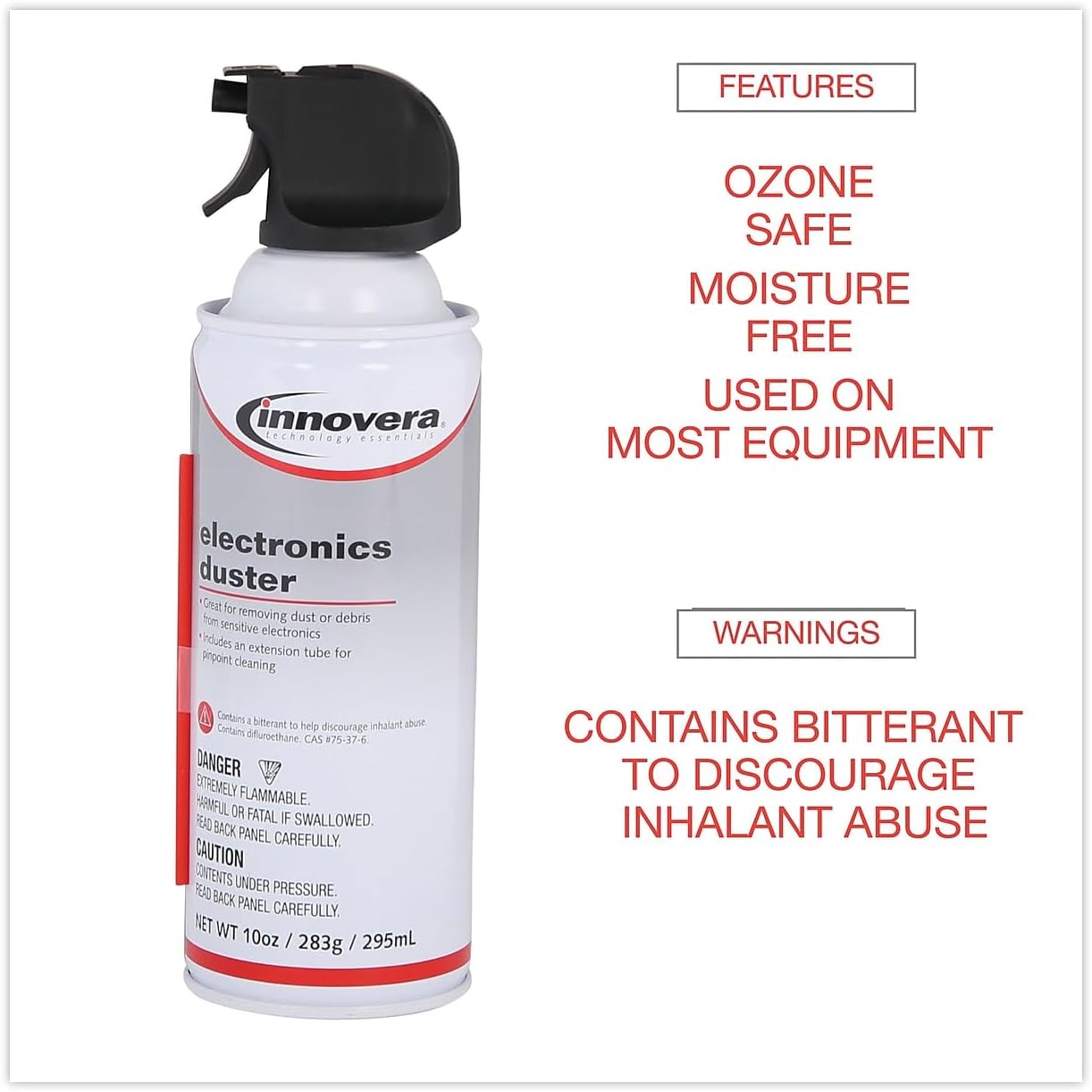 Innovera 10 Oz Compressed Air Duster Cleaner