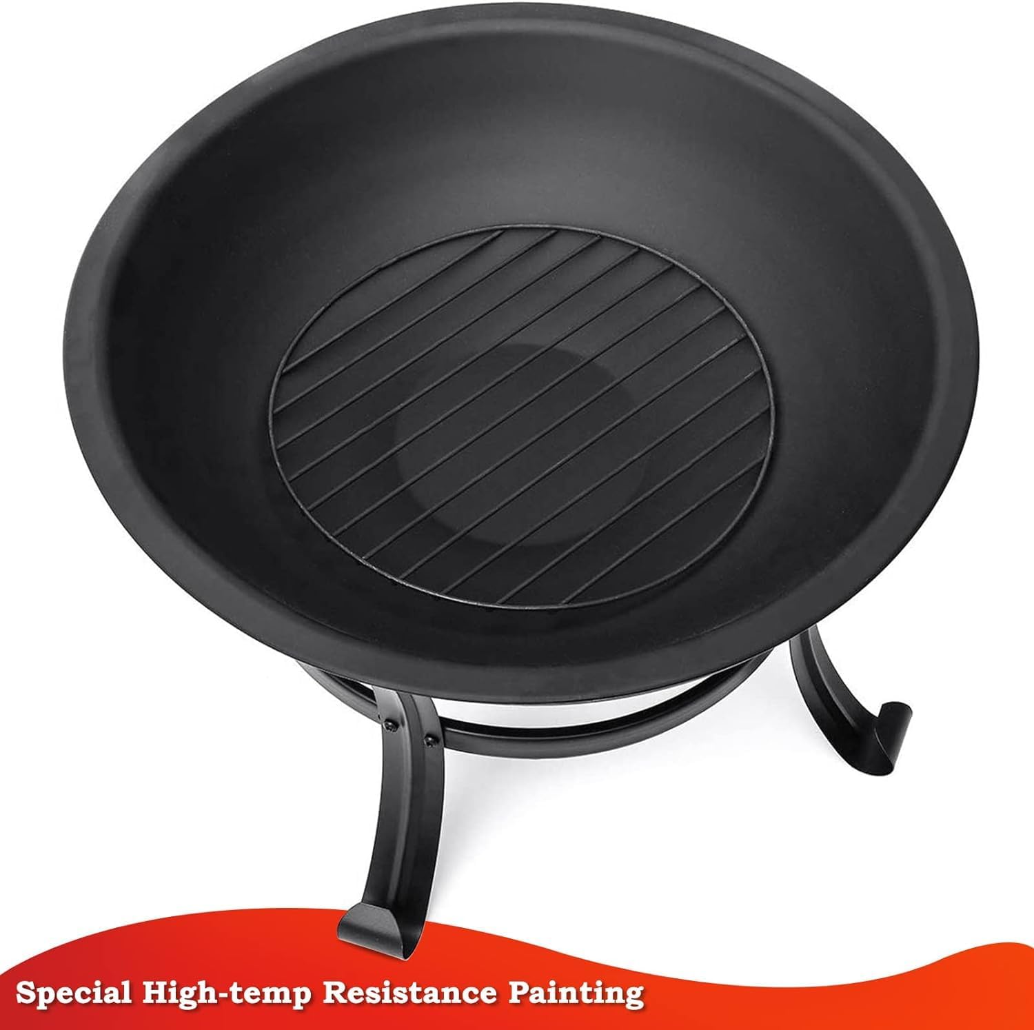 SINGLYFIRE 22 inch Fire Pit for Outside Outdoor