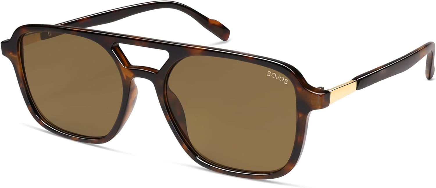 SOJOS Retro Aviator Sunglasses