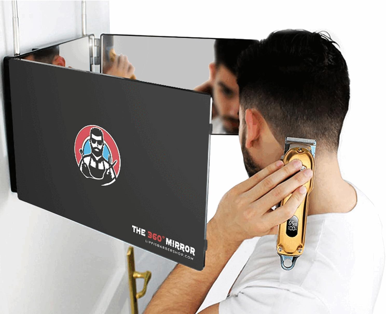 The 360 Mirror - 3 Way Mirror for Self Hair Cutting