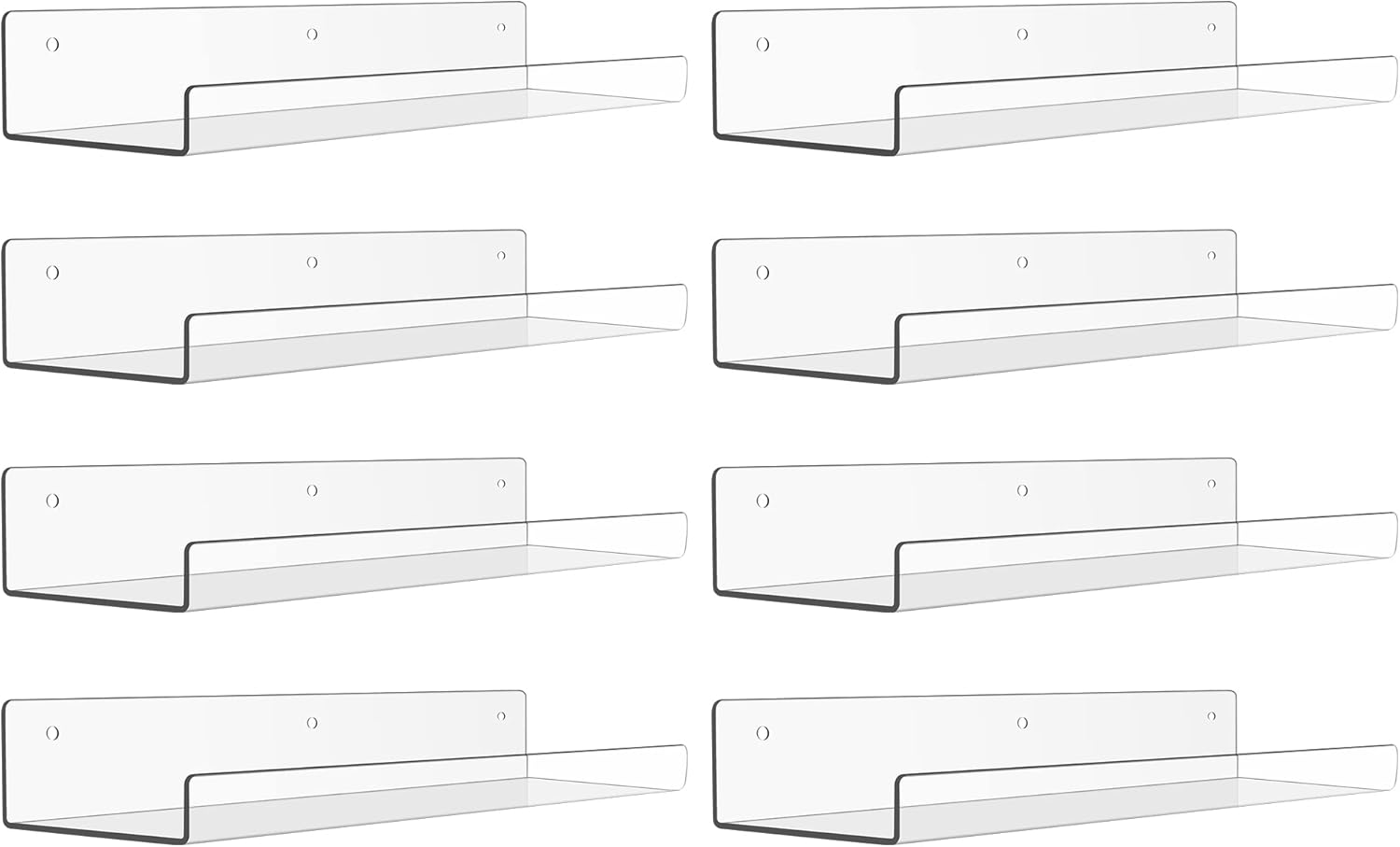 Upsimples Acrylic Shelves for Bathroom Storage