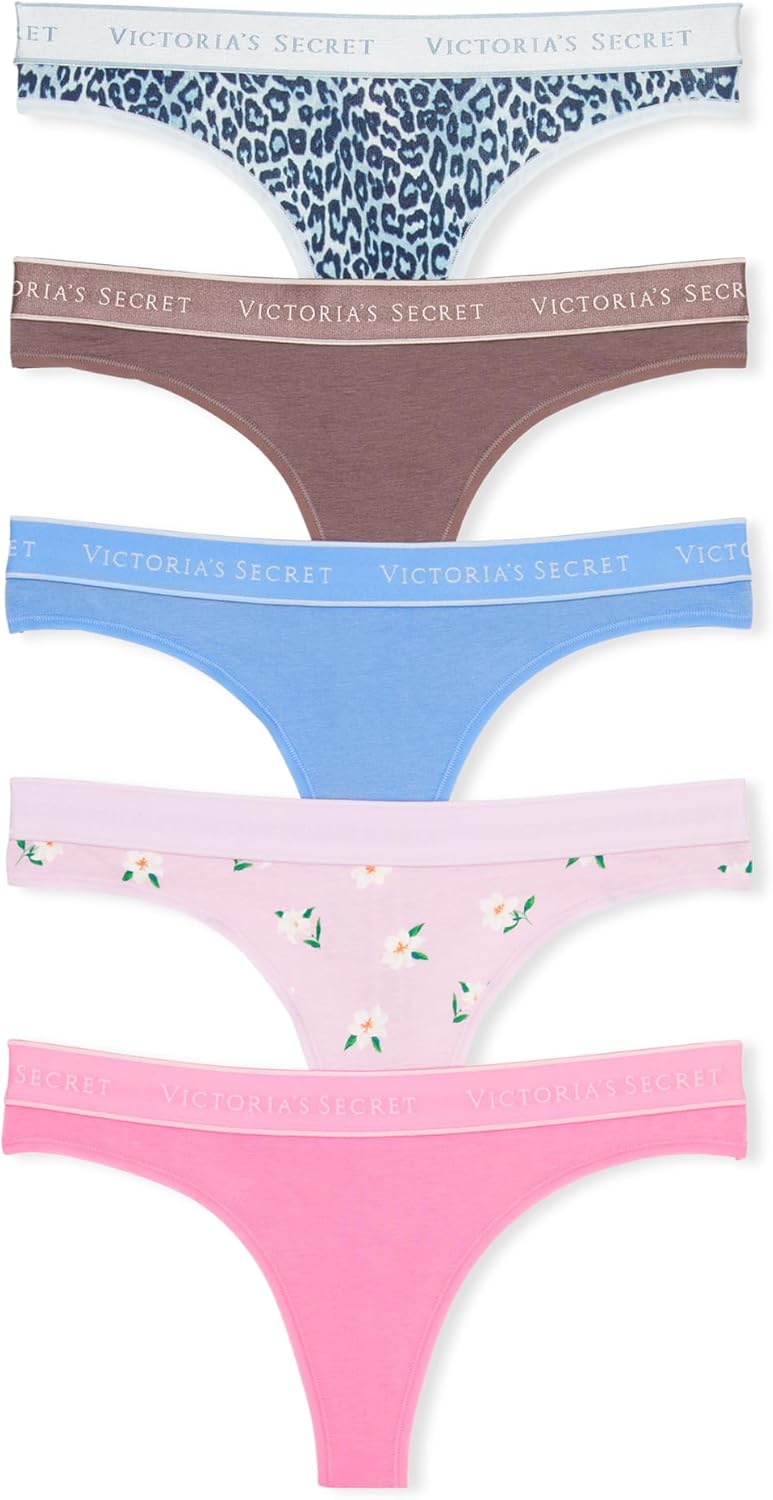 Victoria's Secret Women's Cotton Logo Thong Underwear