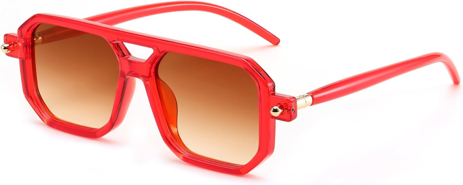 Vintage Flat Aviator Sunglasses for Women Men