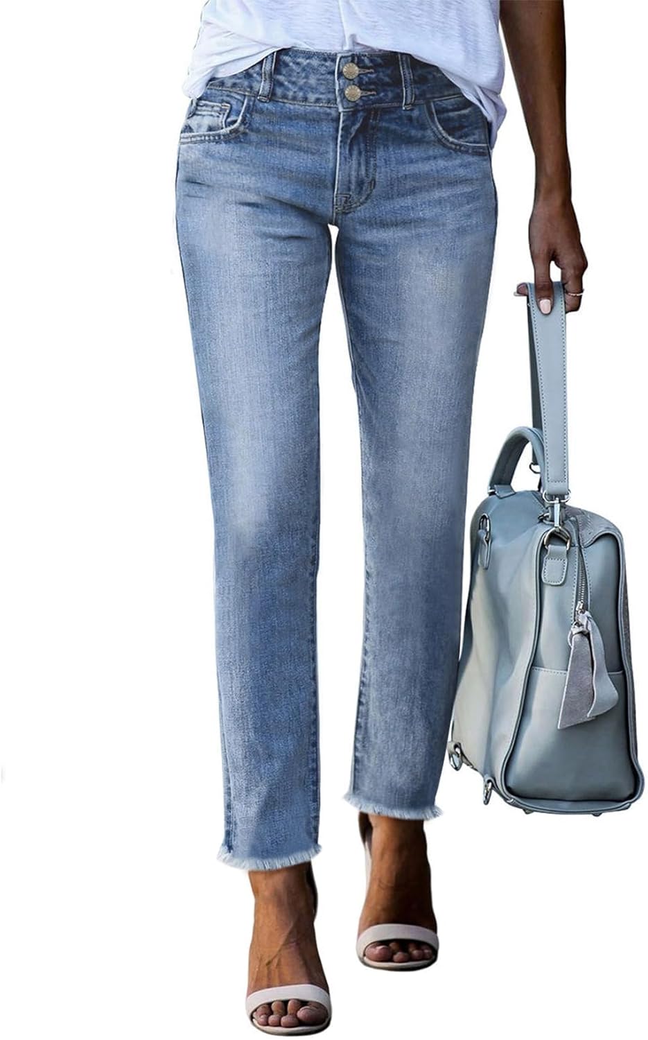 Sidefeel Women's High Waisted Jeans Strechy Fashion