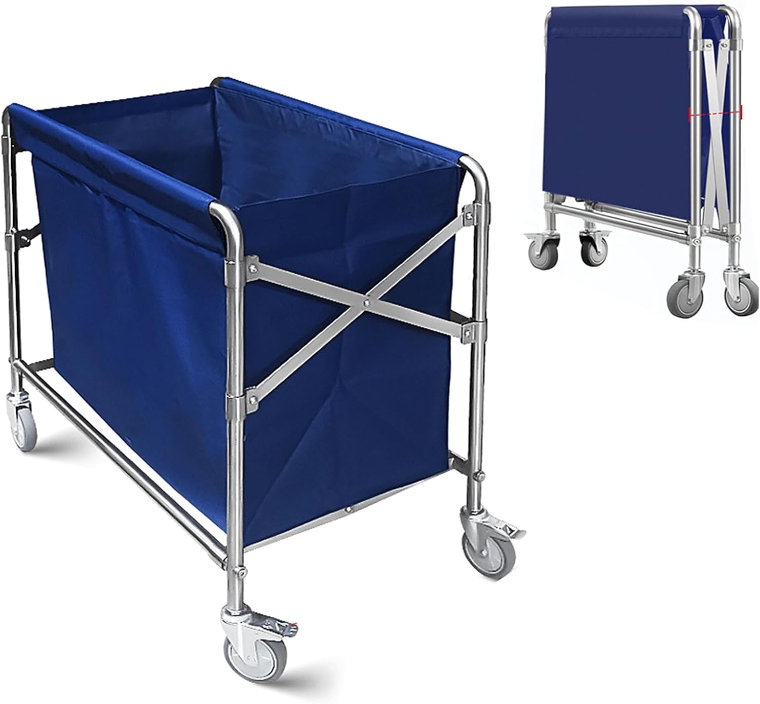 Rolling Collapsible Laundry Basket with Wheels