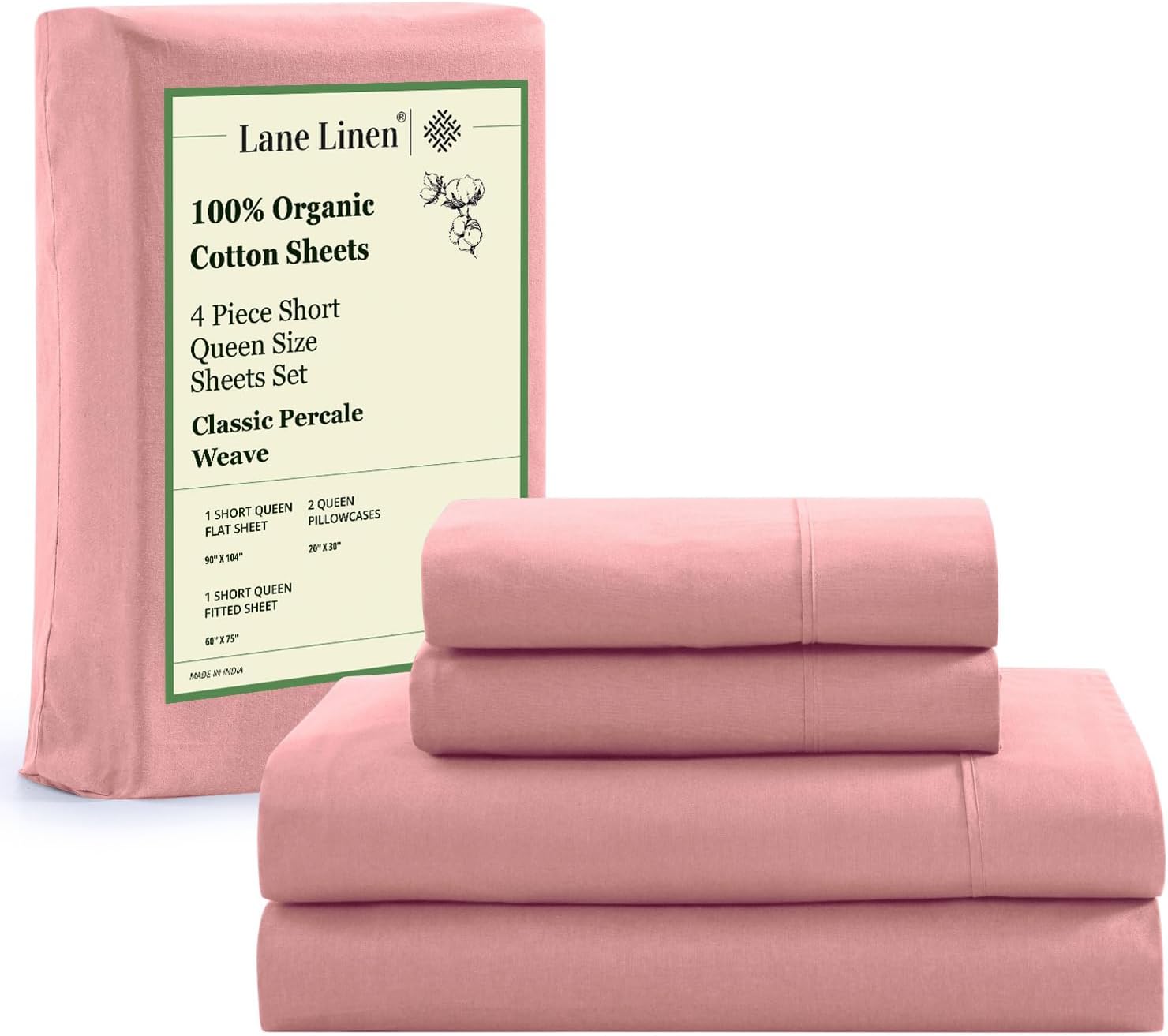 LANE LINEN Eco Friendly Cotton Queen Sheet Set