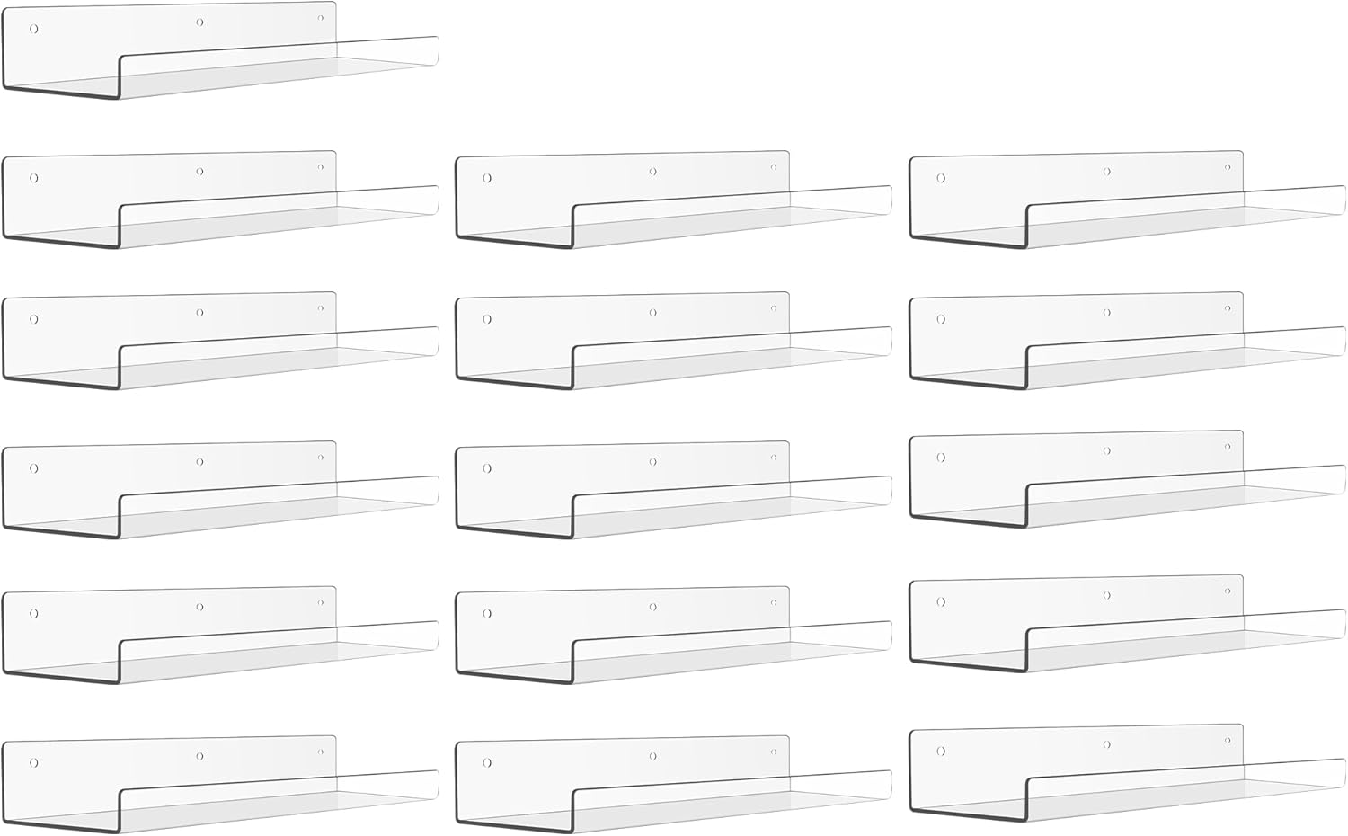 Upsimples Acrylic Shelves for Bathroom Storage