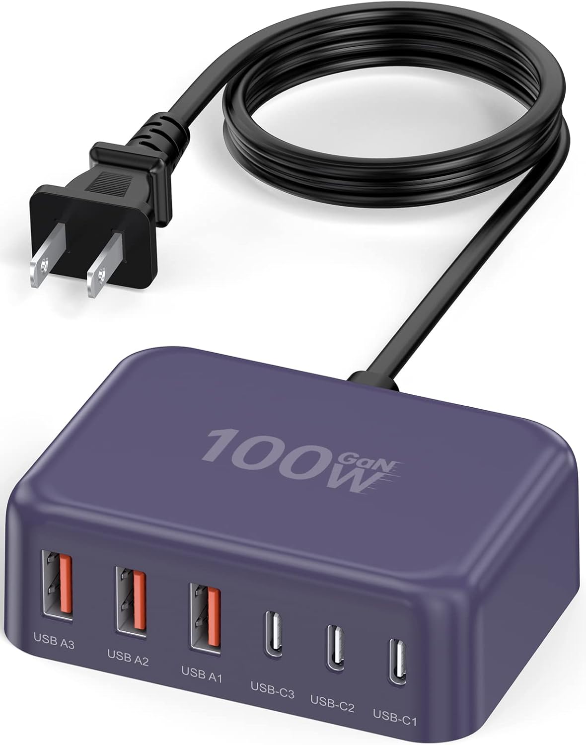 100W USB C Charger Block GaN Fast Charging Station