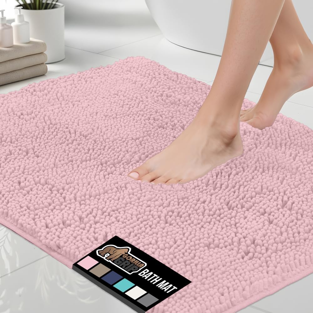 GORILLA GRIP Chenille Bath Rug