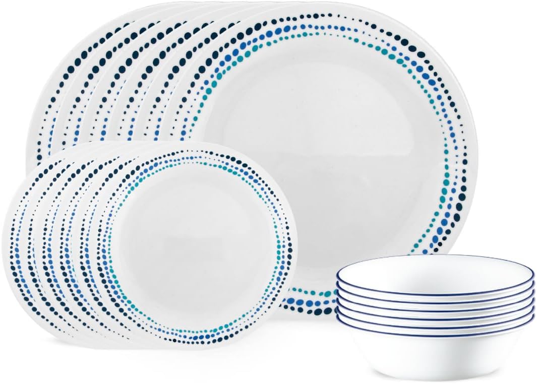 Corelle Vitrelle 18-Piece Service for 6 Dinnerware Set