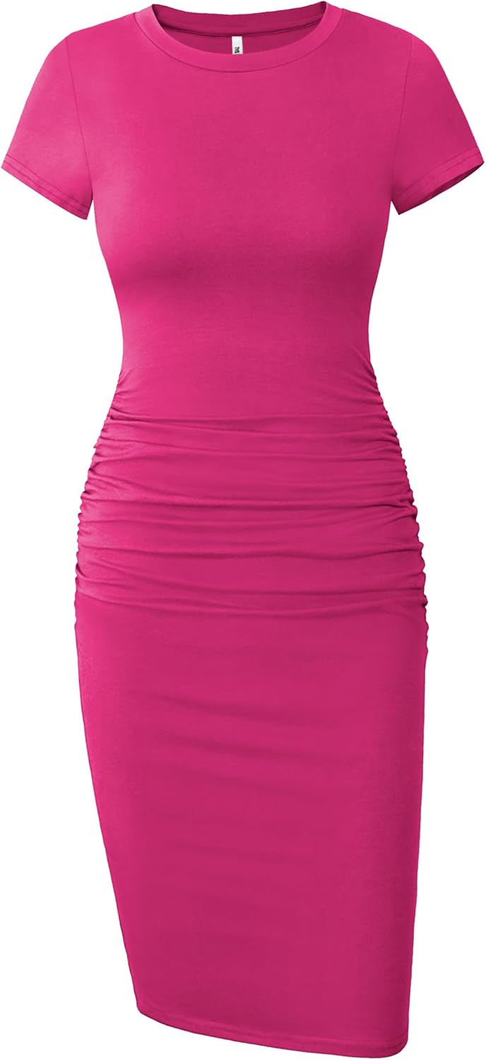 Missufe Women's Short T Shirt Dress