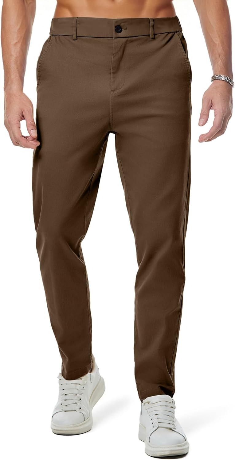 JMIERR Men's Chino Pants Casual Stretch Waist