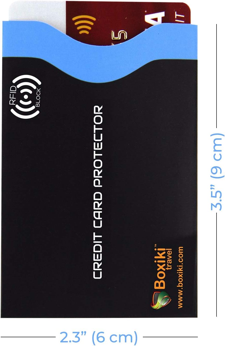 Boxiki Travel RFID Blocking Sleeves Set with Color Coding