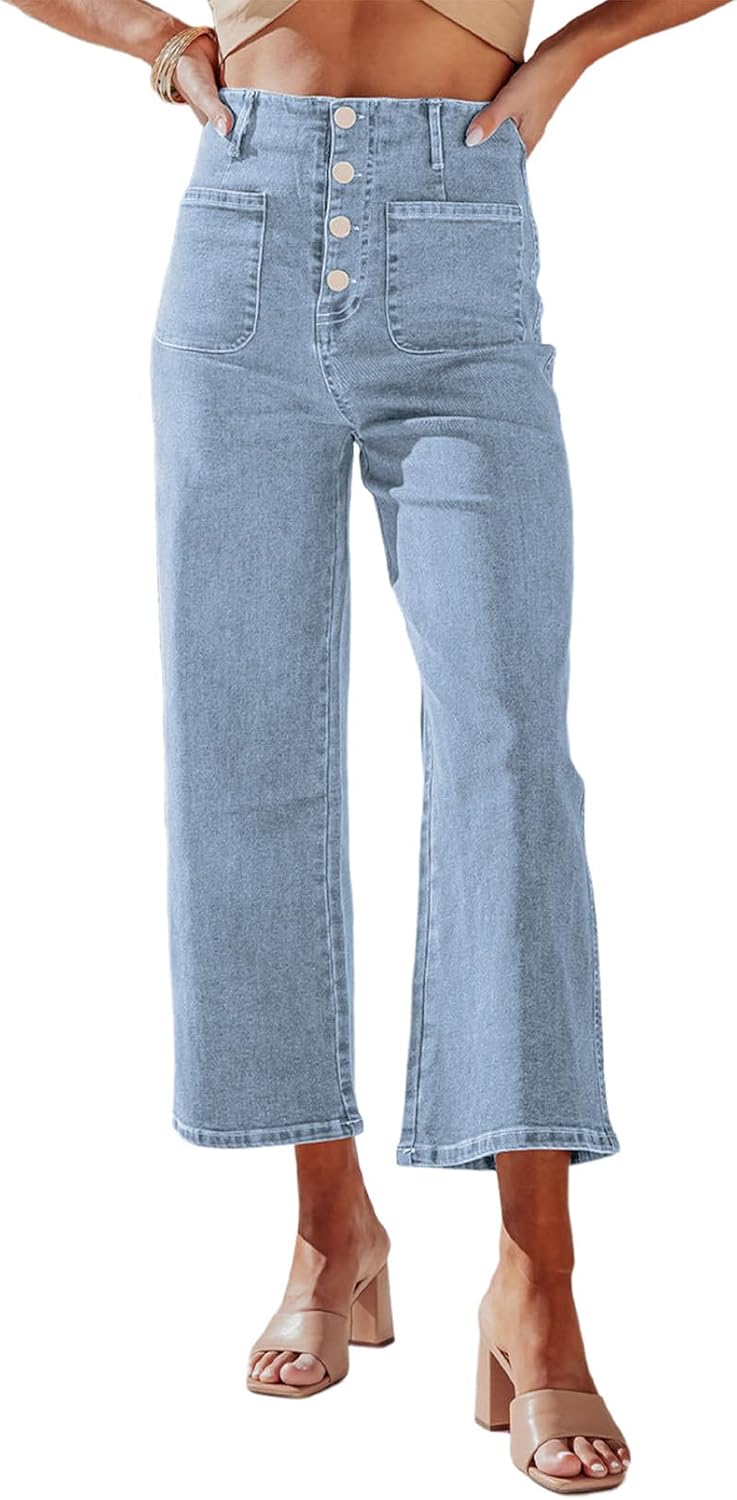 Sidefeel Women's Wide Leg Jeans