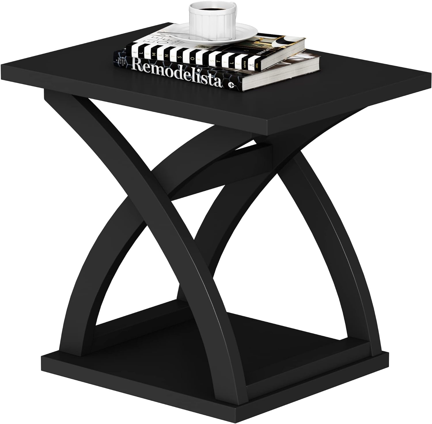 ChooChoo End Side Modern End Table with Storage Shelf