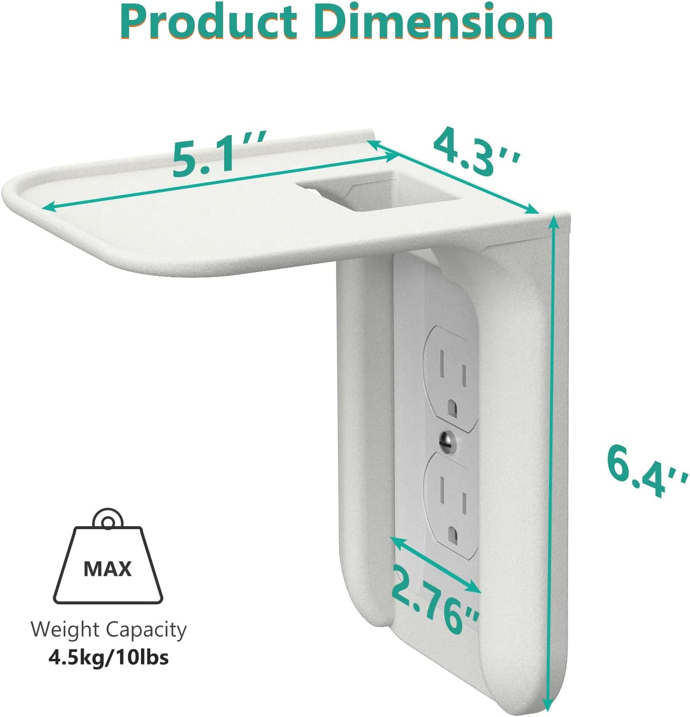 WALI Outlet Shelf Wall Holder for Smart Home