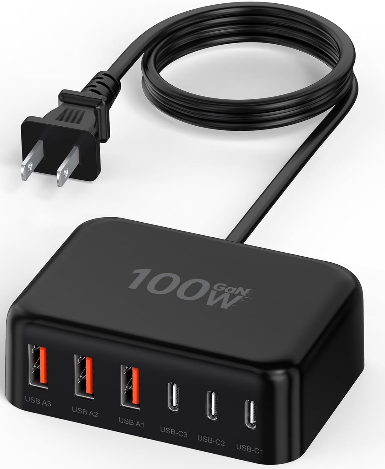 100W USB C Charger Block GaN Fast Charging Station