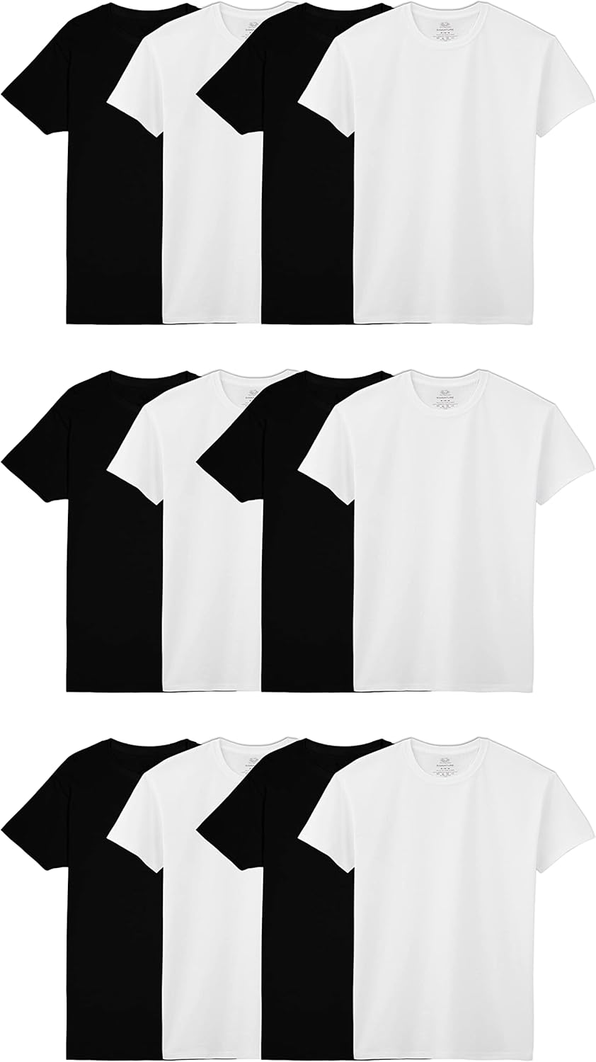 Men’s Crew Neck Undershirts Wicking T-Shirts