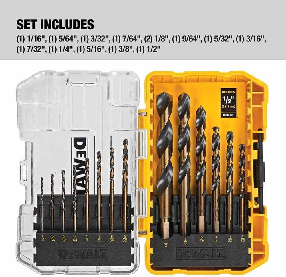 DEWALT Drill Bit Set for Plastic Wood Metal