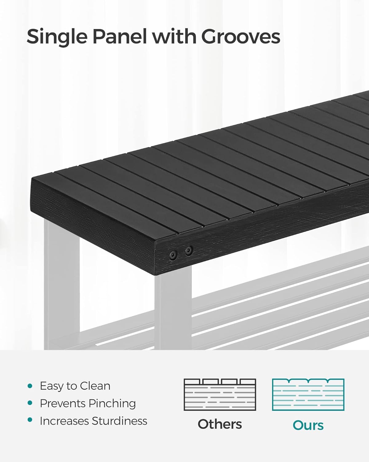 SONGMICS Shoe Rack Bench for Home