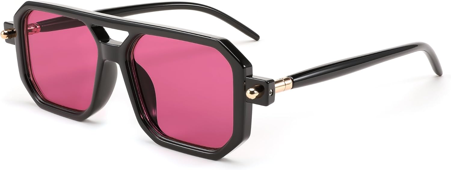 Vintage Flat Aviator Sunglasses for Women Men