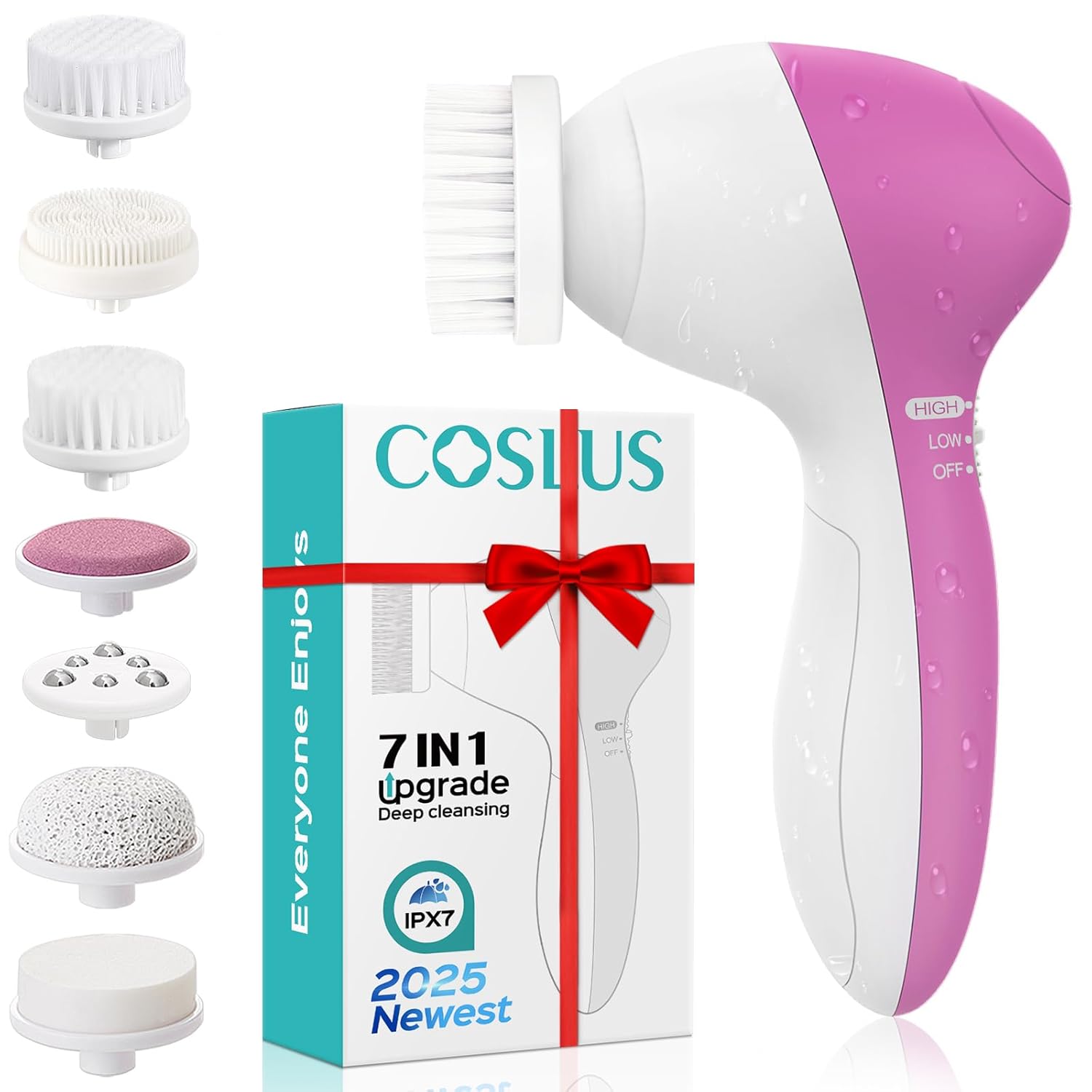 COSLUS Facial Cleansing Brush Silicone Face Scrubber