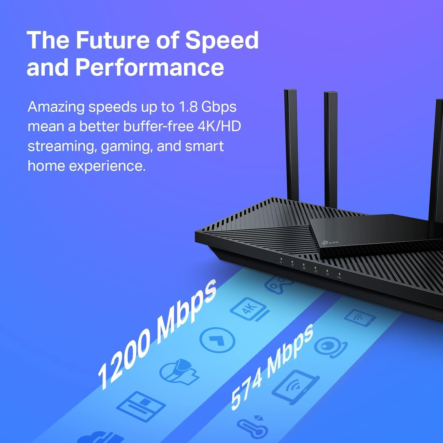 TP-Link AX1800 WiFi 6 Router – Dual Band, Gigabit, Alexa Compatible