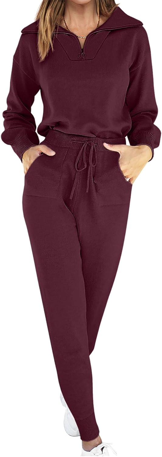 Women's Knit Jogger Tracksuit Outfit