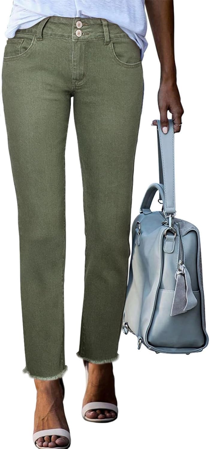 Sidefeel Women's High Waisted Jeans Strechy Fashion