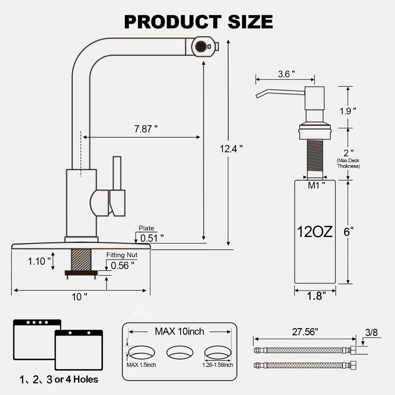 Brushed Nickel Kitchen Faucets with Pull Down Sprayer
