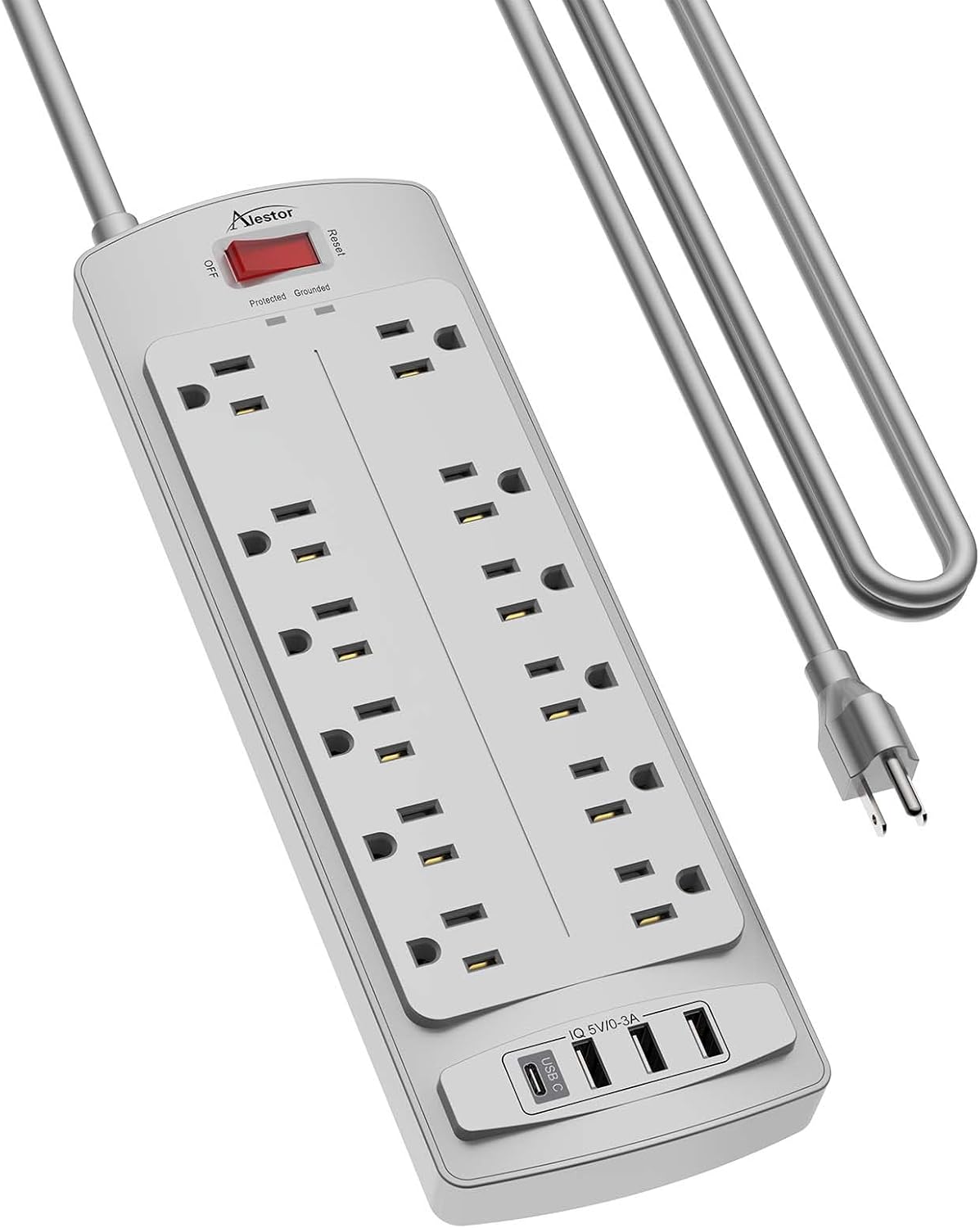 ALESTOR Power Strip Surge Protector