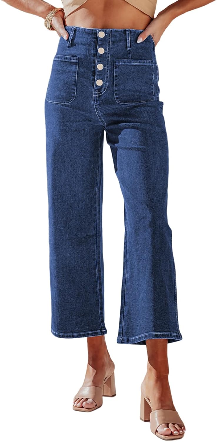 Sidefeel Women's Wide Leg Jeans