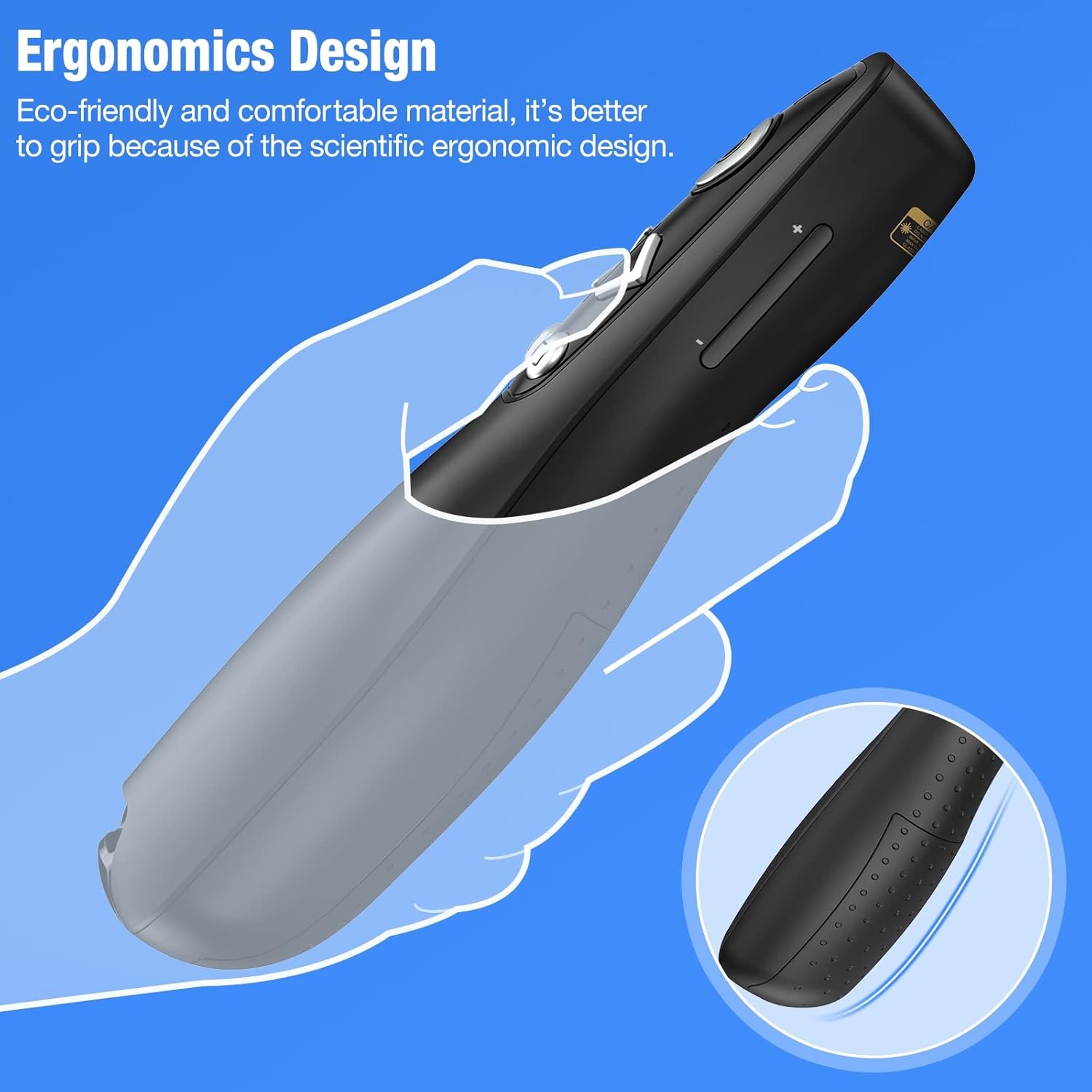 Wireless Presentation Clicker with Volume Control