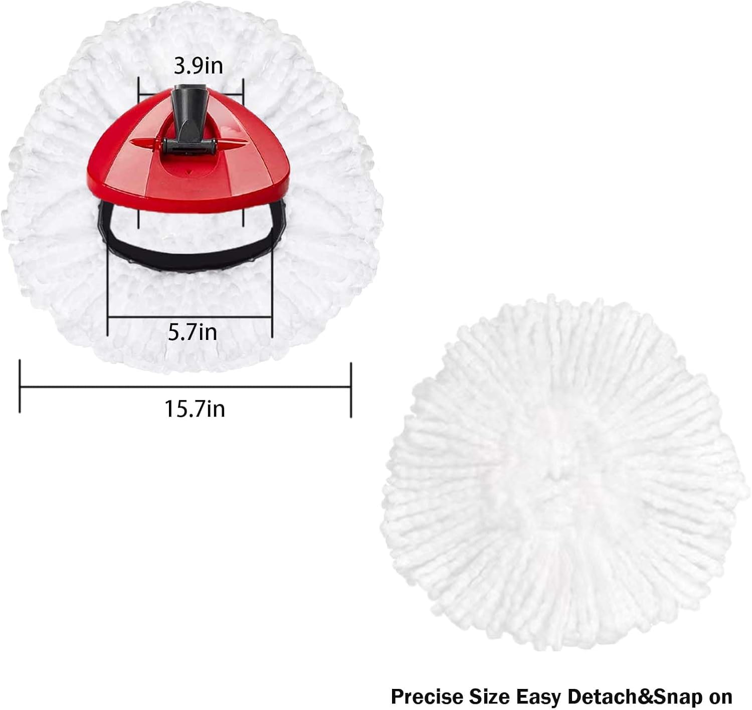 Spin Mop Replacement Head Mop Refill Compatible